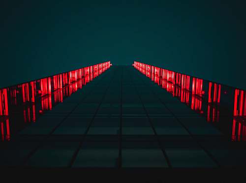 nashville black pathway between red LED light rails machine learning